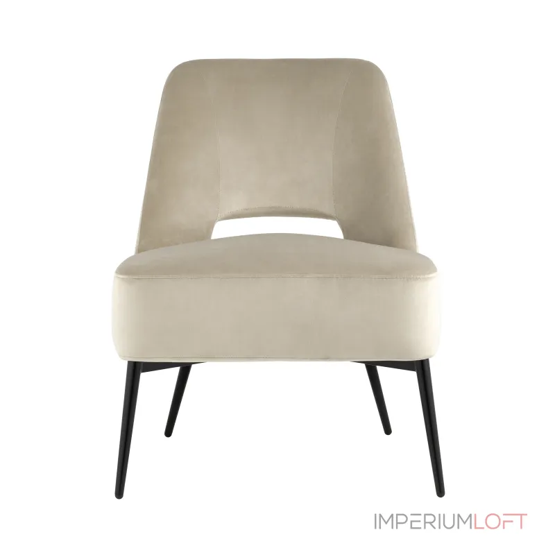 лаунж Бостон велюр бежевый ножки металл от ImperiumLoft лаунж Бостон велюр бежевый ножки металл от ImperiumLoft