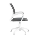 Topchairs ST-BASIC-W серая ткань крестовина белый пластик