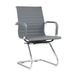 TopChairs Visit серое, обивка из экокожи, металический каркас