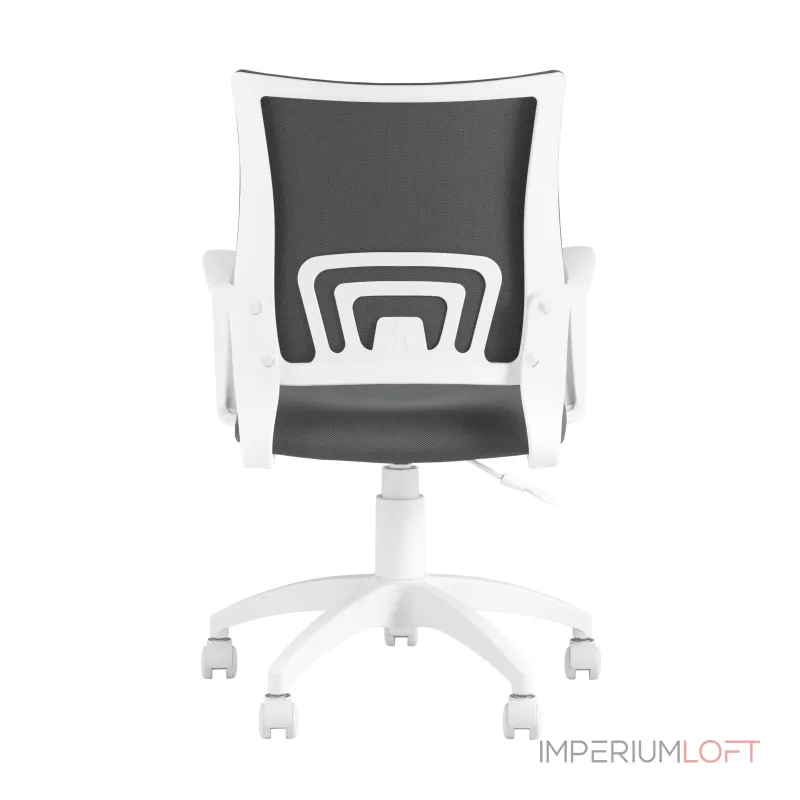 Topchairs ST-BASIC-W серая ткань крестовина белый пластик