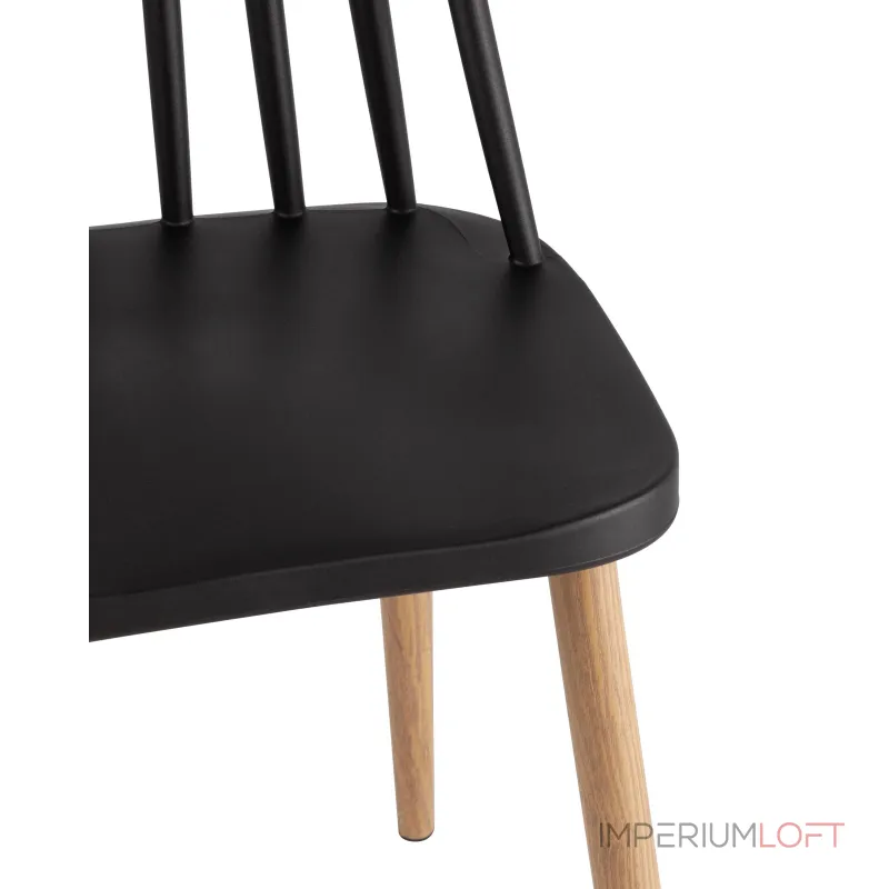 Морган черный, ножки металлические с принтом под дерево