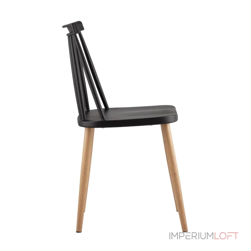 Морган черный, ножки металлические с принтом под дерево