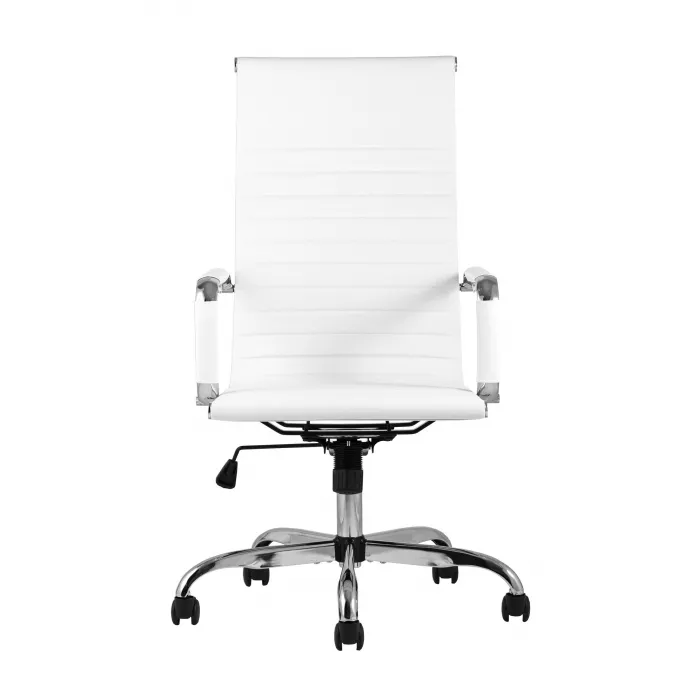 TopChairs City офисное белое обивка экокожа, механизм качания Top Gun от ImperiumLoft