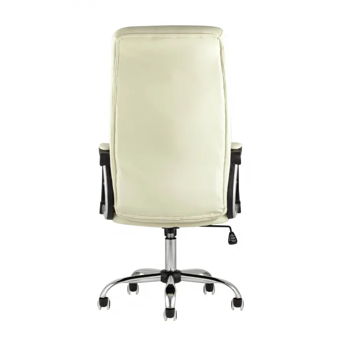 TopChairs Tower офисное бежевое в обивке из экокожи, механизм качания Top Gun от ImperiumLoft 