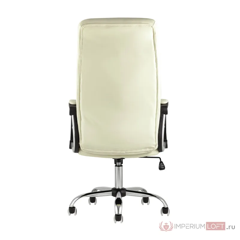 TopChairs Tower офисное бежевое в обивке из экокожи, механизм качания Top Gun от ImperiumLoft 