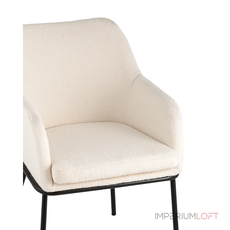 Кози ткань букле молочный