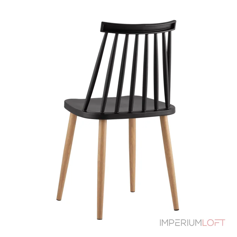 Морган черный, ножки металлические с принтом под дерево