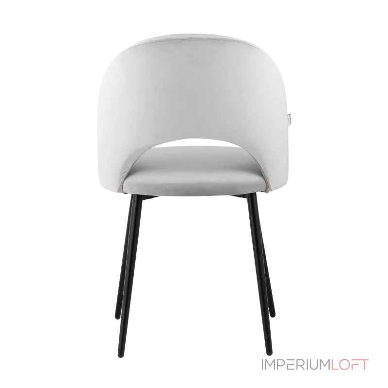 Меган велюр светло-серый ножки металл черные от ImperiumLoft Меган велюр светло-серый ножки металл черные от ImperiumLoft