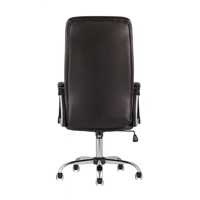 TopChairs Tower офисное коричневое в обивке из экокожи, механизм качания Top Gun от ImperiumLoft