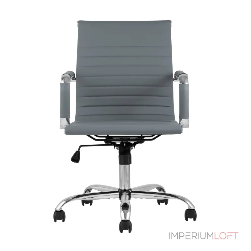 TopChairs City S офисное серое, обивка экокожа, механизм качания и регулировки по высоте