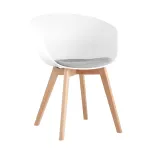 LIBRA Soft БЕЛОЕ белый пластик, съемная подушка, массив бука от ImperiumLoft LIBRA Soft БЕЛОЕ белый пластик, съемная подушка, массив бука от ImperiumLoft