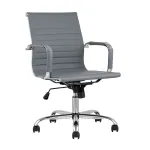 TopChairs City S офисное серое, обивка экокожа, механизм качания и регулировки по высоте