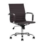 TopChairs City S офисное коричневое, обивка экокожа, механизм качания и регулировки по высоте от ImperiumLoft