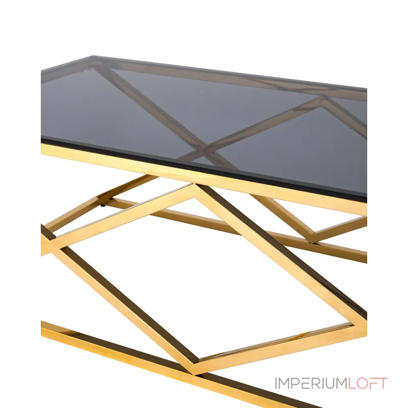 120*60 ИНСИГНИЯ золото стекло smoke, каркас нержавеющая сталь от ImperiumLoft