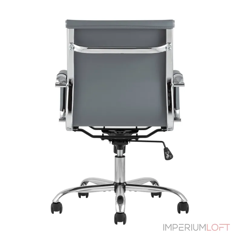 TopChairs City S офисное серое, обивка экокожа, механизм качания и регулировки по высоте
