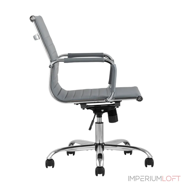 TopChairs City S офисное серое, обивка экокожа, механизм качания и регулировки по высоте