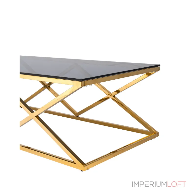 120*60 ИНСИГНИЯ золото стекло smoke, каркас нержавеющая сталь от ImperiumLoft