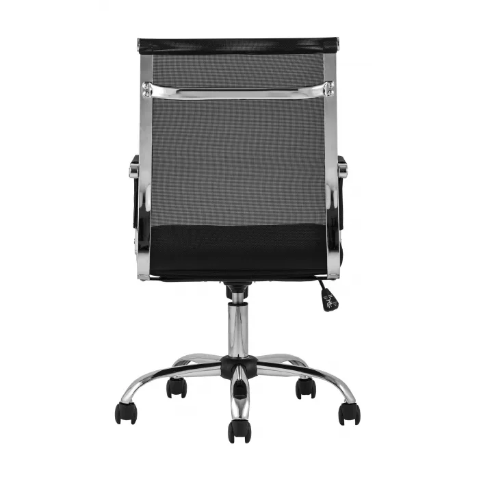 TopChairs Clerk офисное черное в обивке из экокожи, механизм качания Top Gun от ImperiumLoft
