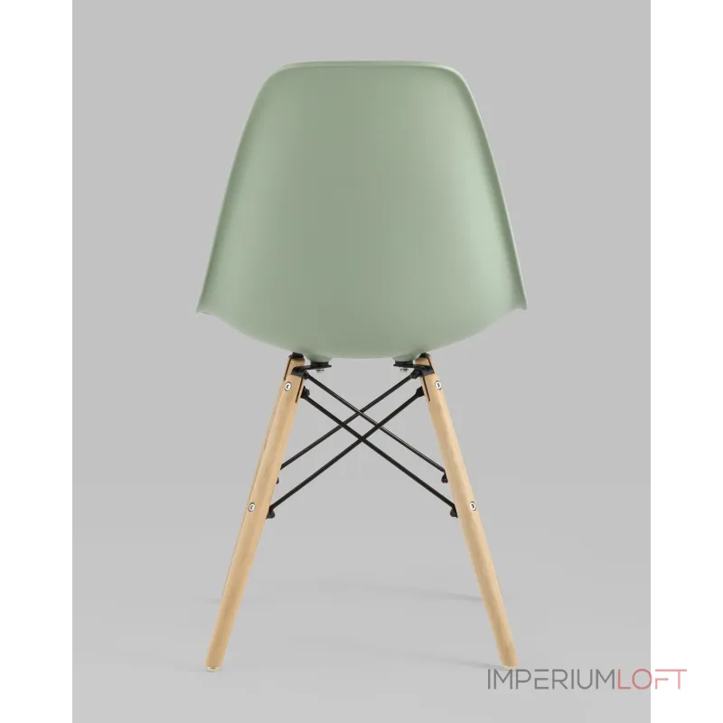 DSW серо-зеленый, литой полипропилен, стальной каркас, натуральный массив бука от ImperiumLoft DSW серо-зеленый, литой полипропилен, стальной каркас, натуральный массив бука от ImperiumLoft