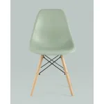 DSW серо-зеленый, литой полипропилен, стальной каркас, натуральный массив бука от ImperiumLoft