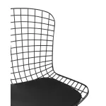 Bertoia металлический черный с черной подушкой из экокожи от ImperiumLoft