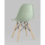 DSW серо-зеленый, литой полипропилен, стальной каркас, натуральный массив бука от ImperiumLoft