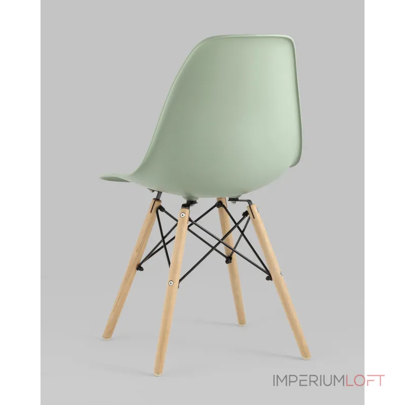 DSW серо-зеленый, литой полипропилен, стальной каркас, натуральный массив бука от ImperiumLoft DSW серо-зеленый, литой полипропилен, стальной каркас, натуральный массив бука от ImperiumLoft