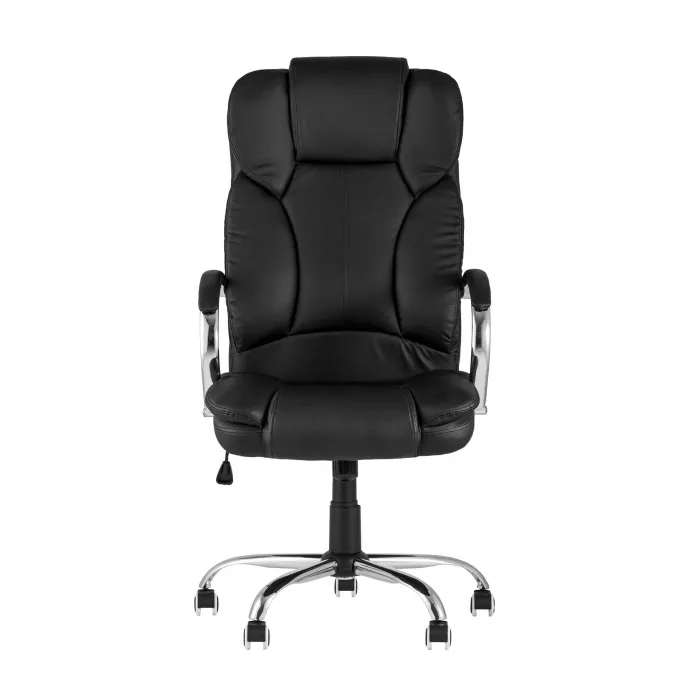 TopChairs President офисное черное в обивке из экокожи, механизм качания и регулировки Top Gun от ImperiumLoft