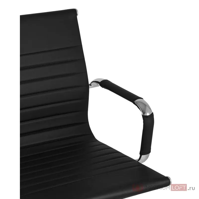 TopChairs City S офисное черное в обивке из экокожи, механизм регулирования по высоте и качания от ImperiumLoft