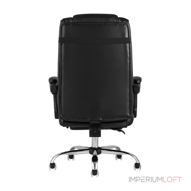 TopChairs Royal офисное черное в обивке из экокожи, механизм качания и регулировки по высоте "Му