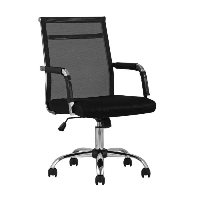 TopChairs Clerk офисное черное в обивке из экокожи, механизм качания Top Gun от ImperiumLoft