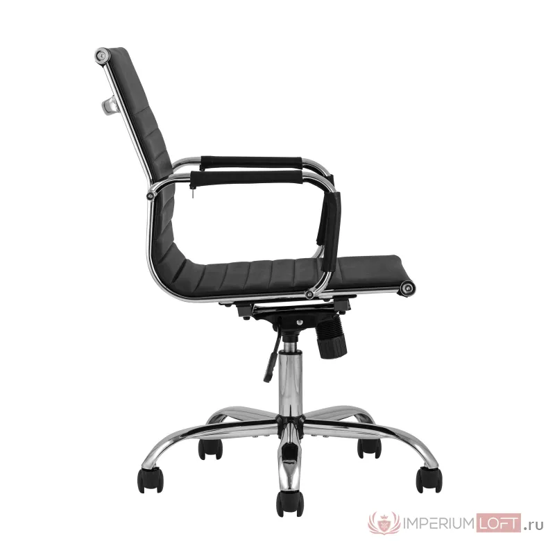 TopChairs City S офисное черное в обивке из экокожи, механизм регулирования по высоте и качания от ImperiumLoft