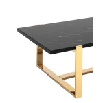 Тоби 109*66 черный мрамор сталь золото