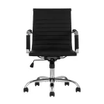 TopChairs City S офисное черное в обивке из экокожи, механизм регулирования по высоте и качания от ImperiumLoft
