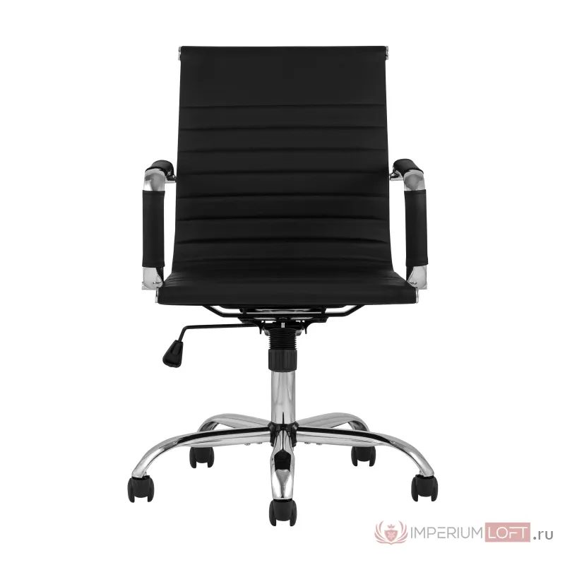 TopChairs City S офисное черное в обивке из экокожи, механизм регулирования по высоте и качания от ImperiumLoft