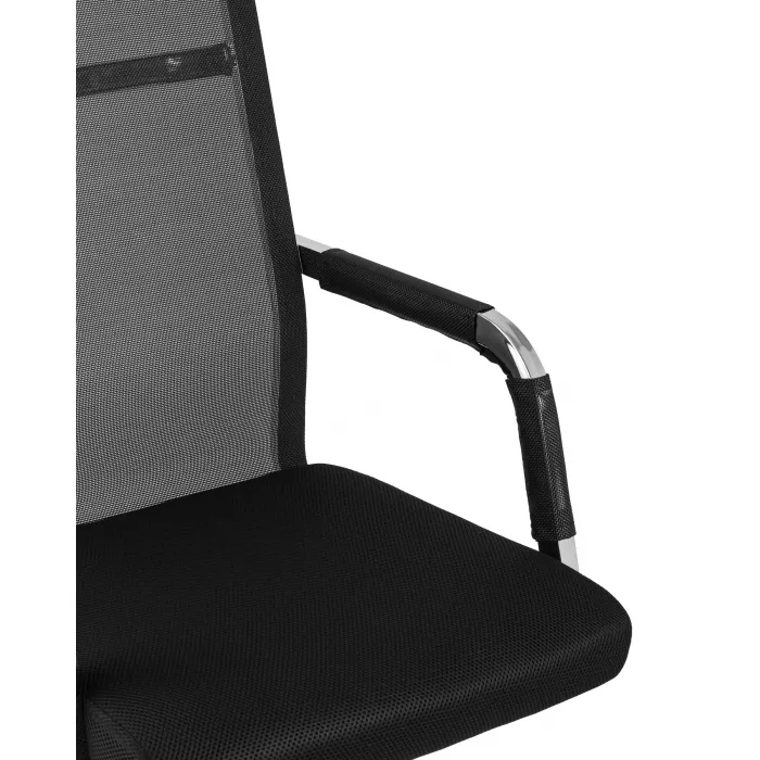TopChairs Clerk офисное черное в обивке из экокожи, механизм качания Top Gun от ImperiumLoft