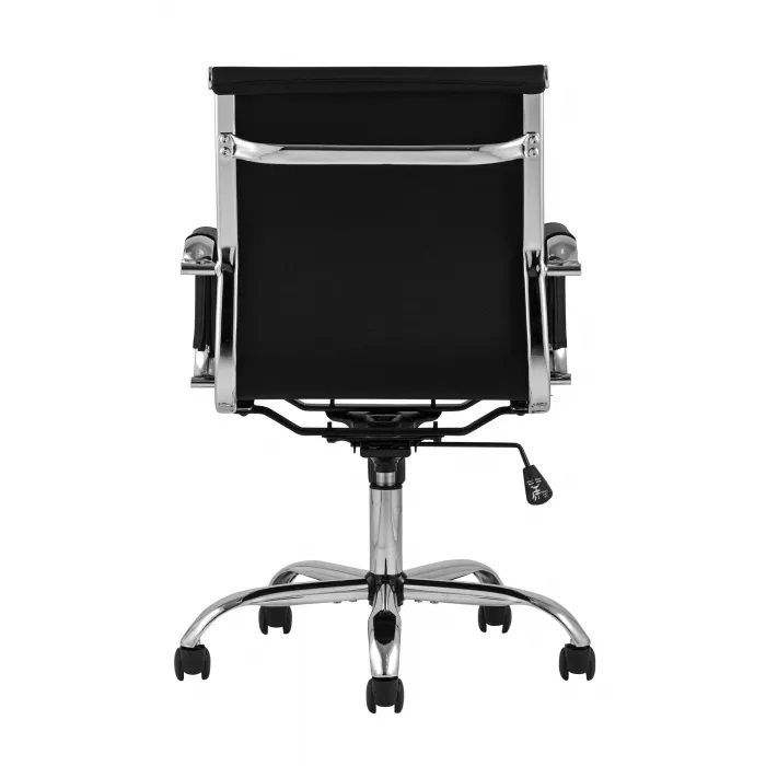 TopChairs City S офисное черное в обивке из экокожи, механизм регулирования по высоте и качания от ImperiumLoft