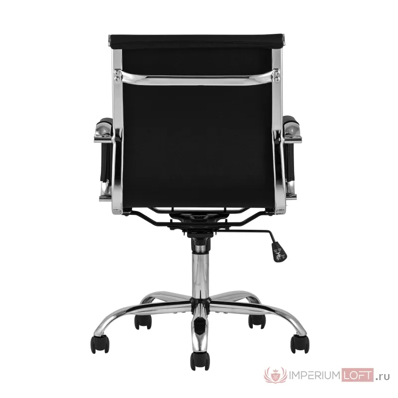 TopChairs City S офисное черное в обивке из экокожи, механизм регулирования по высоте и качания от ImperiumLoft