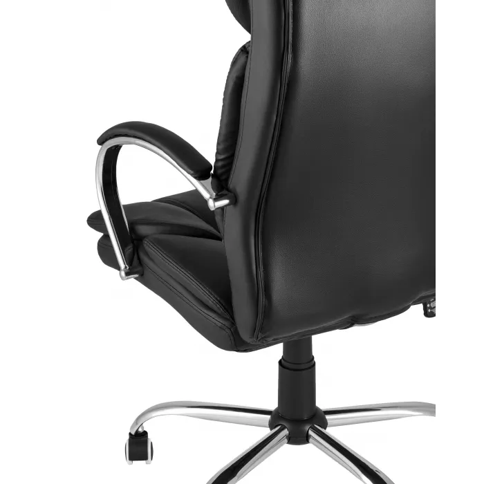 TopChairs President офисное черное в обивке из экокожи, механизм качания и регулировки Top Gun от ImperiumLoft