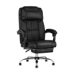 TopChairs Royal офисное черное в обивке из экокожи, механизм качания и регулировки по высоте "Му