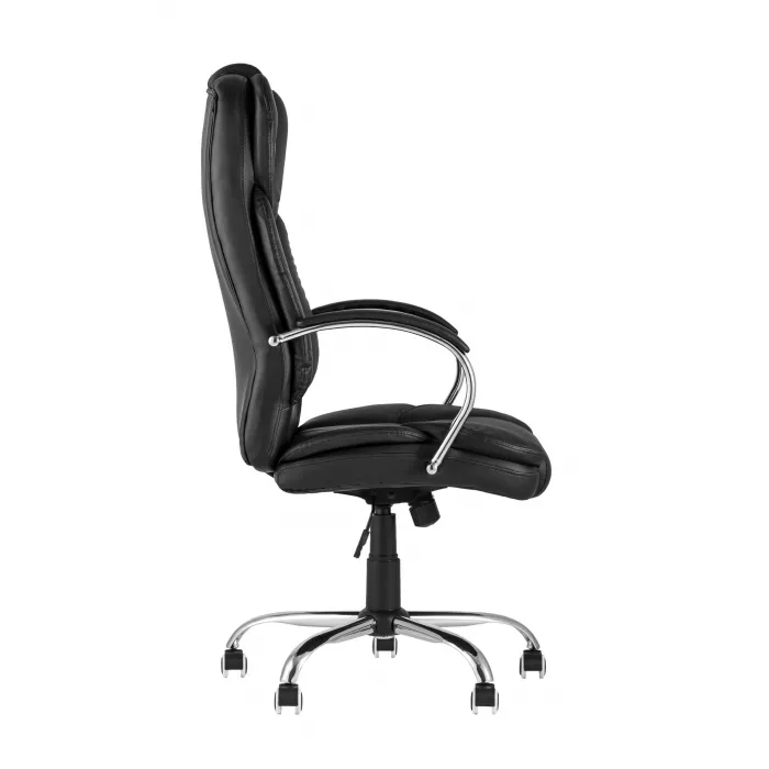 TopChairs President офисное черное в обивке из экокожи, механизм качания и регулировки Top Gun от ImperiumLoft