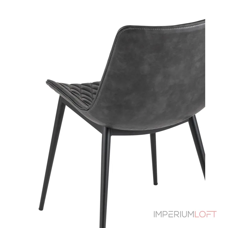 кухонный Texas мягкая обивка из экокожи, цвет серый, ножки черные от ImperiumLoft кухонный Texas мягкая обивка из экокожи, цвет серый, ножки черные от ImperiumLoft