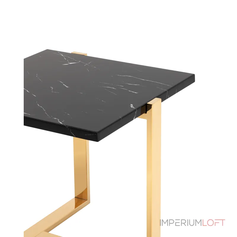 Тоби 61*61 черный мрамор сталь золото от ImperiumLoft Тоби 61*61 черный мрамор сталь золото от ImperiumLoft