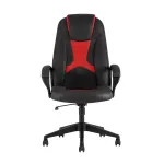 TopChairs ST-CYBER 8 RED ткань/экокожа черный/красный