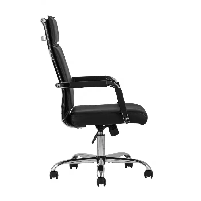 TopChairs Original офисное черное в обивке из экокожи, механизм качания Top Gun от ImperiumLoft