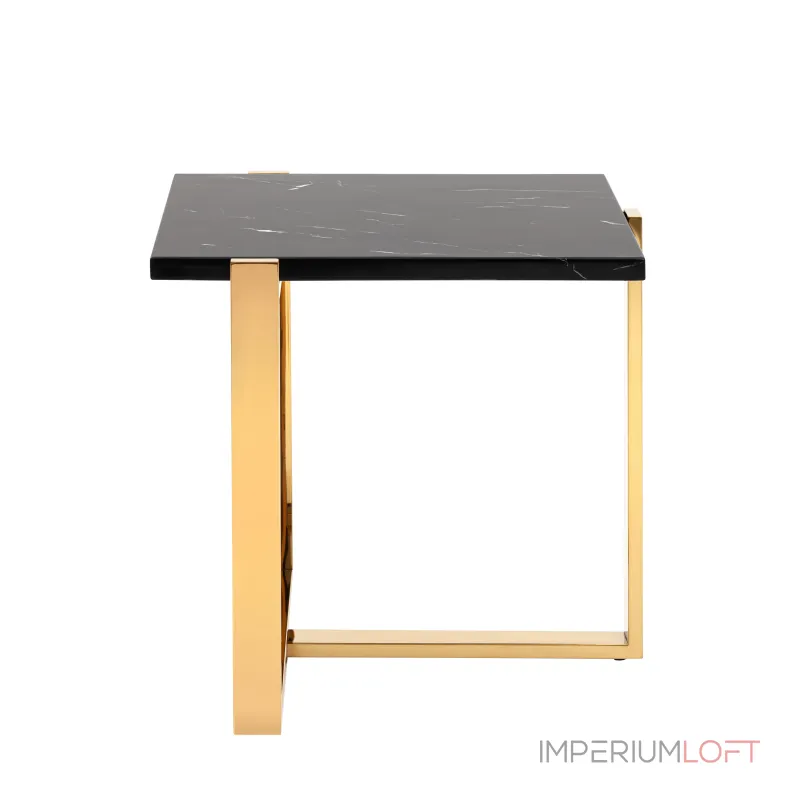 Тоби 61*61 черный мрамор сталь золото от ImperiumLoft Тоби 61*61 черный мрамор сталь золото от ImperiumLoft
