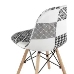 Eames обивка в стиле пэчворк черно-белый, ножки массив бука от ImperiumLoft