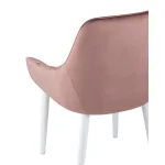 Диана велюр пыльно-розовый ножки белые из металла от ImperiumLoft