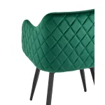 Ника вращающийся велюр изумрудный обеденный ножки металл черный от ImperiumLoft