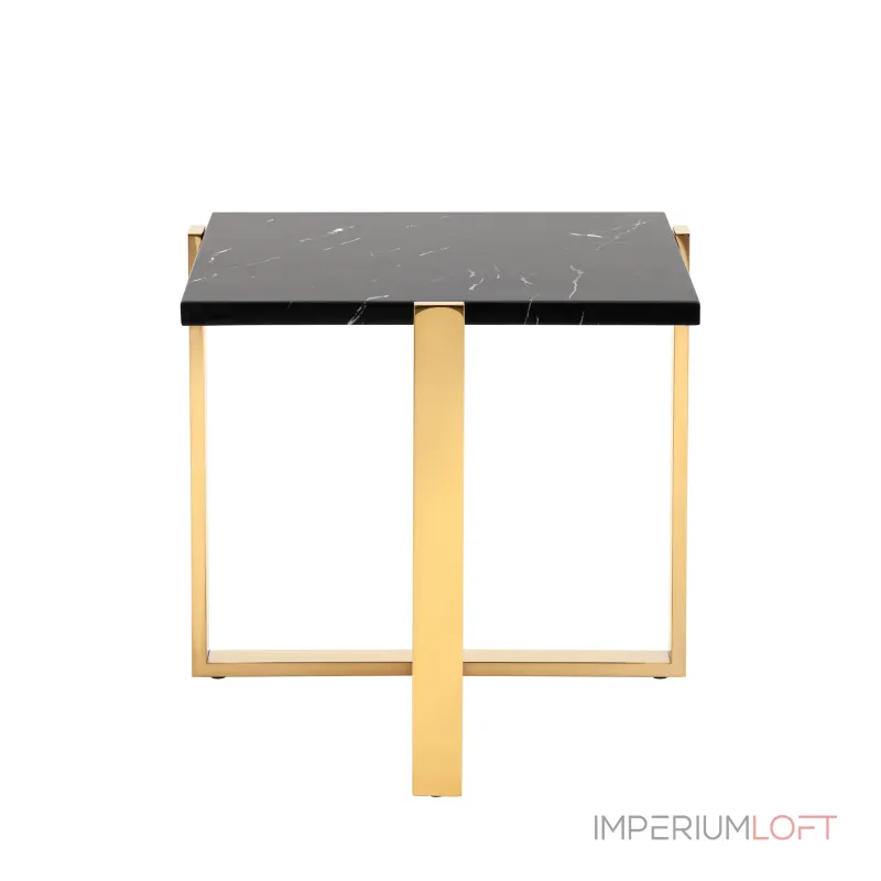 Тоби 61*61 черный мрамор сталь золото от ImperiumLoft Тоби 61*61 черный мрамор сталь золото от ImperiumLoft